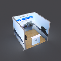 Stand d'exposition modulaire tout-en-un 10x10 avec caisson lumineux SEG en aluminium rétroéclairé, directement de l'usine, pour salons professionnels