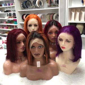 Perruque Bob Courte Droite <span class=keywords><strong>Blonde</strong></span> 613 avec Mèches, Cheveux Humains, Fermeture Frontale en Dentelle, Sans Colle, Vente en Gros, Fournisseur de Cheveux Populaire, Livraison Directe - Product Image 5