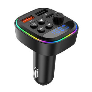 C16 Transmisor FM inalámbrico Kit de coche Reproductor de MP3 Bluetooth con cargador rápido USB tipo C dual 5V3A Luz colorida - Product Image 1