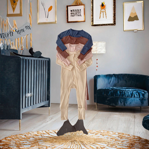 Combinaison en tricot de fibre de bambou personnalisée pour nouveau-nés et tout-petits, vêtements d'été pour la climatisation, fermeture éclair, <span class=keywords><strong>pyjama</strong></span> pour tout-petits - Product Image 6