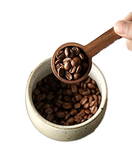 Großhandel Small Size Esslöffel Kaffees chaufel und Teelöffel Set Buche Holz Silikon Messlöffel für gemahlenen Kaffee Tee - Product Image 4