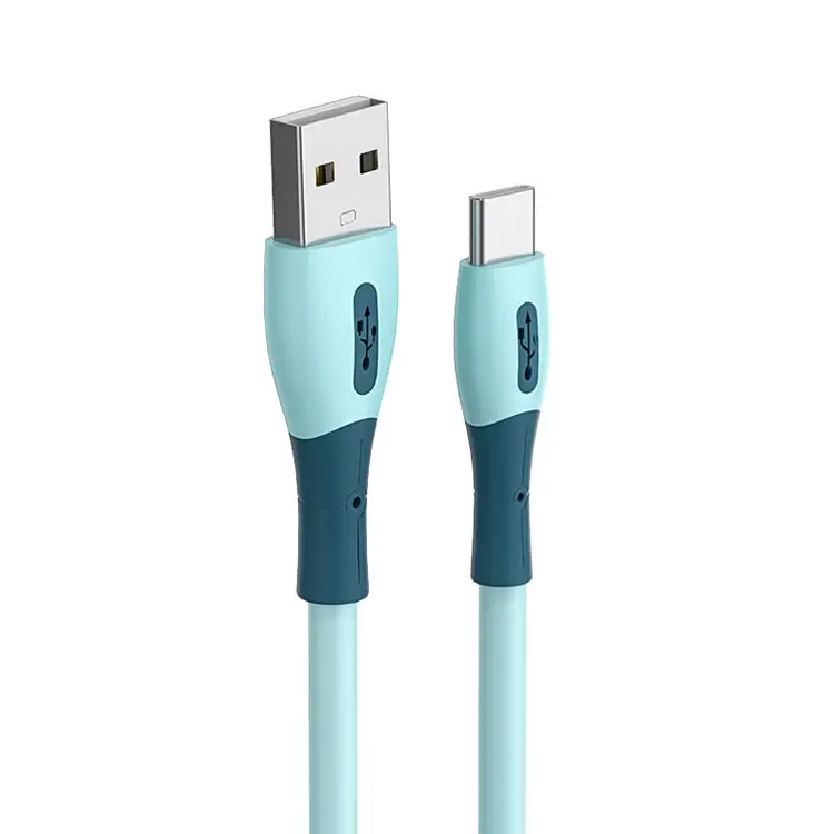 Customized Silicone Material Factory Type C Data Cable Fast Charging 2.4A Original Fast Charge Cable Usb C Cord