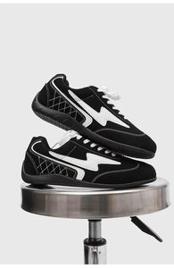 Men's Retro Sporty Lace-up Low-Top Mesh Sneakers <b>White</b> Oversized Breathable Anti-Slippery Waterproof Lightweight Casual Sports - Product Image 2