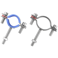 Collier de serrage en acier inoxydable 304 avec support de tige filetée Support de montage de support de tuyau pour la fixation de tubes d'eau Double colliers de serrage