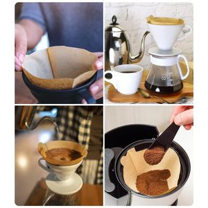 Papier filtre à café perforé, 100 pièces, papier filtre brun perforé jetable pour cafetière <span class=keywords><strong>Stanley</strong></span> 48 oz - Product Image 5