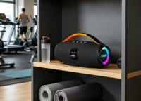 Enceinte Bluetooth portable 30W, double haut-parleur de 4 pouces, son puissant pour fêtes, V5.4, sans fil, pour extérieur, avec lumières RGB et subwoofer