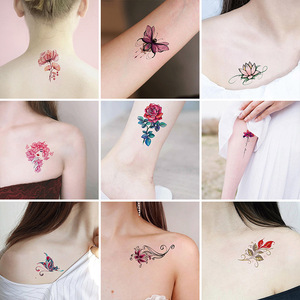 Tatouages temporaires en pâte pour hommes et femmes, vente en gros 2021, motifs floraux durables, adorables, pour les <span class=keywords><strong>doigts</strong></span>, le visage, autocollants de <span class=keywords><strong>tatouage</strong></span> personnalisés - Product Image 2