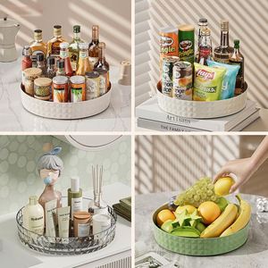 Kitchen Storage Spice Rack 360 Degree Rotating Double Tier Plastic Non-slip Durable Modern - Product Image 2