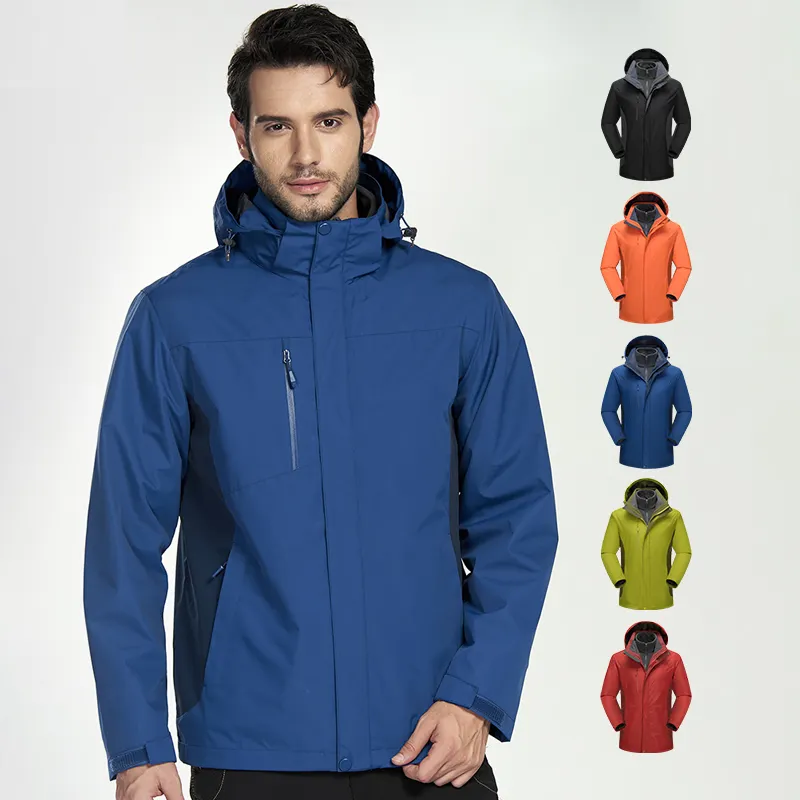 남성 2022 겨울 새로운 야외 제트 스키 스노우 따뜻한 파카 자켓 코트 남성 아웃웨어 브랜드 캐주얼 모자 방수 두꺼운 양털 파카 남성