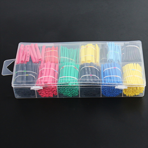 530 pièces <span class=keywords><strong>manchon</strong></span> de fil électrique isolé multicolore personnalisé sans adhésif 2:1 fabrication à paroi mince boîte de kit de <span class=keywords><strong>tube</strong></span> thermorétractable - Product Image 3