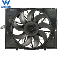 Vente directe d'usine - Ensemble de ventilateur de refroidissement du radiateur du moteur 600W compatible avec BMW E60 E63 E64 E65 E66 520Li OEM 17427543282 17427514181