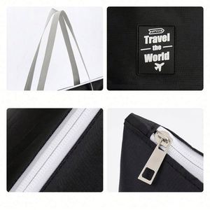 Sac de voyage pliable double couche en tissu Oxford léger et spacieux pour vêtements, avec logo personnalisé, vente en gros - Product Image 5