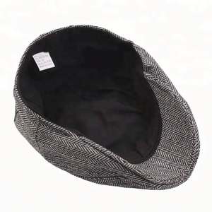 Casquettes plates à motif chevrons pour hommes, style Gatsby, taille personnalisable, pour l'automne et l'hiver, vente en gros - Product Image 6