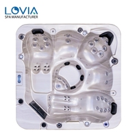 LOVIA Nouvelle Baignoire Spa Extérieure et Jacuzzi Balboa Idromassaggio Hydrothérapie pour 5 Personnes, Idéale pour l'Extérieur