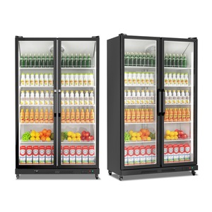 Refrigerador Comercial para Bebidas con Puerta de Vidrio para Supermercados, Vitrina Exhibidora de Bebidas - Product Image 1