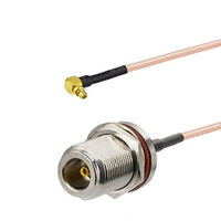 Câble coaxial RF d'alimentation d'usine RG178 N Type cloison femelle vers câbles de communication d'assemblage en queue de cochon Ipex