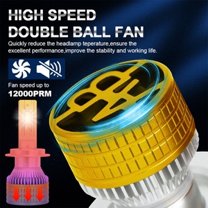 ไฟหน้ารถยนต์ K55 LED สีขาวเหลืองสว่าง 120w ไฟตัดหมอก ไฟขับขี่ H4 ไฟหน้ารถยนต์ LED H1 H3 H7 H11 Hb3 ไฟ LED รถยนต์ 12v - Product Image 6
