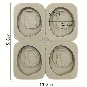Molde de Silicona Ecológico de 4 Agujeros con Forma de Corazón 3D para Jabón, Velas, Resina, Yeso y Aromaterapia, Reutilizable, Libre de BPA, OEM/ODM - Product Image 3