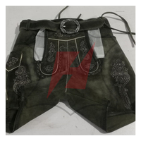 Shorts en cuir suédé pour hommes, personnalisés OEM, respirants, style streetwear, vente chaude, vêtements en cuir pour hommes
