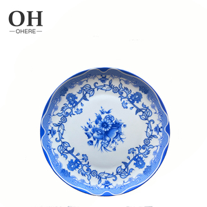 Ohere blu rosa ceramica 12 pollici piastra caricabatterie per matrimonio e ristorante e decorazione murale e per uso domestico - Product Image 3