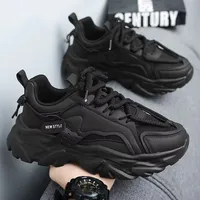Baskets Chunky Tendance pour Hommes, Semelle Épaisse, Couleur Unie, Respirantes, Idéales pour la Marche et le Sport Décontracté en Campus – Collection Automne