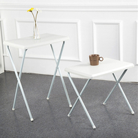 Cocktails intérieur table carrée pliante nouveau portatif blanc en plastique