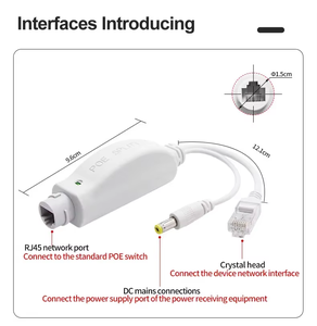 Standard Waterproof 48v 12v Poe 802 3af Ethernet Outdoor <b>IP</b> <b>Camera</b> 10/100Mbps Rj45 Poe Injector Separator with - Product Image 3