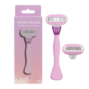 Maquinilla de Afeitar para Mujer de Cinco Cuchillas de Acero Inoxidable Importado con Cartuchos Reemplazables para Afeitar la Cara, el Cuerpo y las Axilas - Product Image 1