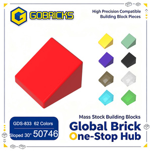 Bloque de Construcción Gobricks GDS-833 LDD 50746-54200, Teja Inclinada 30° °   Bloques de Construcción Compatibles con <span class=keywords><strong>la</strong></span> Pendiente de Queso 1X1X 2/3 - Product Image 1