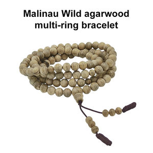 빈티지 말라나우 야생 침향나무 스트랜드 기도 구슬 팔찌 여성용 108구슬 - Product Image 1