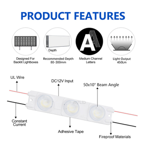 โมดูลไฟ LED กำลังสูง 3W 2835 smd 12v สำหรับป้ายไฟกล่องไฟ - Product Image 3