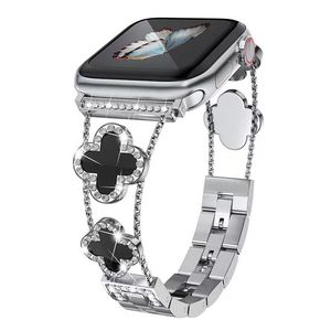 <span class=keywords><strong>Bracelet</strong></span> de <span class=keywords><strong>montre</strong></span> en métal trèfle à quatre feuilles de luxe pour <span class=keywords><strong>Apple</strong></span> <span class=keywords><strong>Watch</strong></span> Series 10 9 <span class=keywords><strong>8</strong></span> SE 45 mm 49 mm 40 mm <span class=keywords><strong>Bracelet</strong></span> pour femme en diamant - Product Image 2