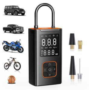 Compressore d'Aria Portatile Smart Senza Fili da 4000mAh, Ricaricabile, con Cilindro ABS da 19mm, Manometro Digitale, Pompa per Biciclette e <span class=keywords><strong>Auto</strong></span>, 150 PSI, Spegnimento Automatico - Product Image 1