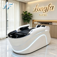 Lit de massage japonais de luxe haut de gamme 2026 avec bac à shampoing en fibre de verre et hydrothérapie pour centre de bien-être