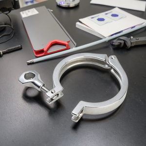 Raccords de tuyauterie sanitaires en acier inoxydable SS316 robustes, à triple bride, système de mesure en pouces, marque NAIADS, galvanisés - Product Image 1