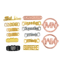 Fabrication directe usine OEM ODM – Logo de marque 3D gaufré et gravé en alliage de zinc, lavable, rectangulaire, sur mesure pour vêtements