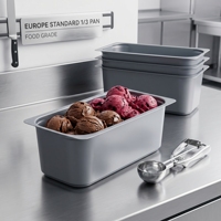Boîte à crème glacée en PP de qualité alimentaire avec logo personnalisé - Boîte incassable résistante au congélateur à -25 degrés pour les magasins de gelato
