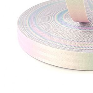 Custom Printed Imitation Nylon Heat Transfer Seatbelt Pastel Print Spandex Polyester <b>Webbing</b> Strap with Logo - Product Image 6