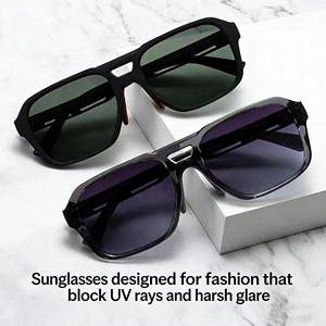 แฟชั่นแว่นกันแดดปี 2026 เลนส์เปลี่ยนสีอัตโนมัติ ป้องกันรังสียูวี 400 สีเขียว/แดง เลนส์ขนาดใหญ่ มีสินค้าพร้อมส่ง - Product Image 2