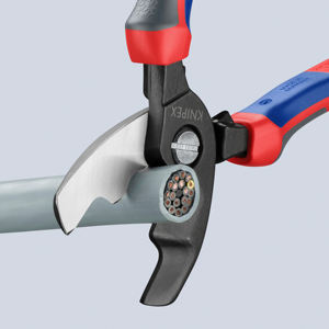 Tijeras para cables Knipex de acero inoxidable con borde liso, tijeras industriales para electricistas con mango de agarre suave - Product Image 1