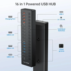 Adaptateur multiport USB-C Acasis 16 ports Extension Hub USB-C Adaptateur USB-C Splitter pour clavier souris imprimante - Product Image 2