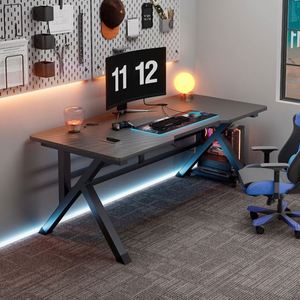 <span class=keywords><strong>Bureau</strong></span> d'ordinateur en forme de K <span class=keywords><strong>noir</strong></span> <span class=keywords><strong>et</strong></span> <span class=keywords><strong>rouge</strong></span>, idéal pour le gaming – Offre spéciale - Product Image 1