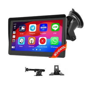 Haute qualité hd ips 7 pouces carplay head unit universel voiture apple play écran portable avec lien miroir sans fil et FM