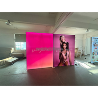 Boîte lumineuse SEG 10x10 pour stand d'exposition, mur, sans outil, rétroéclairage LED, graphique en tissu