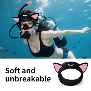 <span class=keywords><strong>GO</strong></span> LOVE JOY XTJ161 Diadema de Neopreno de Moda para Buceo, 1.5mm, con Orejas de Gato, para Buceo, Snorkel y Apnea, para Mujer - Product Image 2