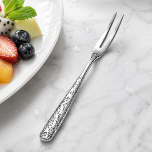 Fourchette à fruits en acier inoxydable, fourchette à fruits motif fissure de pierre, bâtonnet à fruits, fourchette à gâteau et dessert, fourchette créative pour gâteau de lune, fourchette à salade à deux dents - Product Image 3