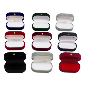 Mini boîte de rangement à bijoux <span class=keywords><strong>en</strong></span> velours avec boucle dorée, portable, pour boucles d'oreilles, bagues, boîte à paires de bijoux, pour cadeau de mariage, Saint-Valentin - Product Image 3