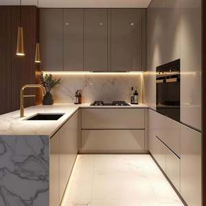 Mueble de Cocina Minimalista Inteligente con Espacios Integrados para Electrodomésticos - Product Image 4