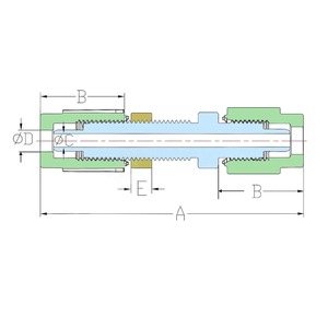 Raccord de traversée PFA pour tube de 1/4 po DE, raccord à sertir LT-S4, haute pureté, résistant aux produits chimiques pour processus humides en semi-conducteurs - Product Image 4