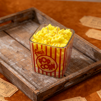 Bougie de pop-corn créative personnalisée faite à la main bougie de cire de soja parfumée cadeau d'anniversaire de Noël bougie en forme de nourriture pour les cadeaux de fête